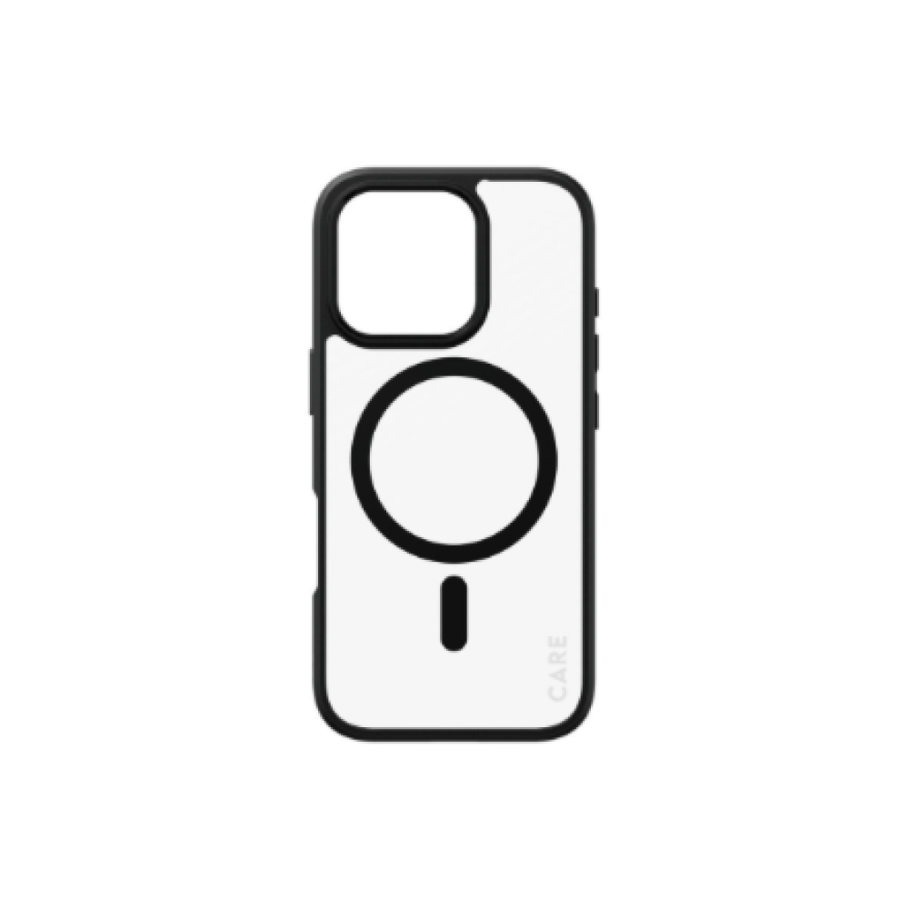 CARE Flagship Case , Back cover , Apple , iPhone 16 PRO , Recycled plastic , Black , MagSafe