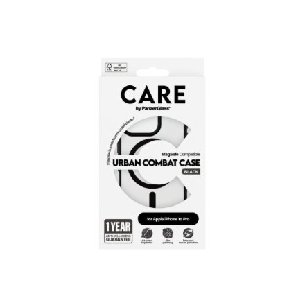 CARE Flagship Case , Back cover , Apple , iPhone 16 PRO , Recycled plastic , Black , MagSafe