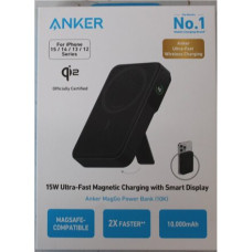 SALE OUT. , Anker 633 Magnetic Wireless Power Bank with 27W USB C port , A1654G11 , 10000 mAh , Black , DEMO