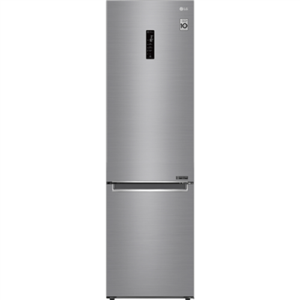 LG Refrigerator GBB62PZFGN Energy efficiency class D, Free standing, Combi, Height 203 cm, No Frost system, Fridge net capacity 233 L, Freezer net capacity 107 L, Display, 35 dB, Silver