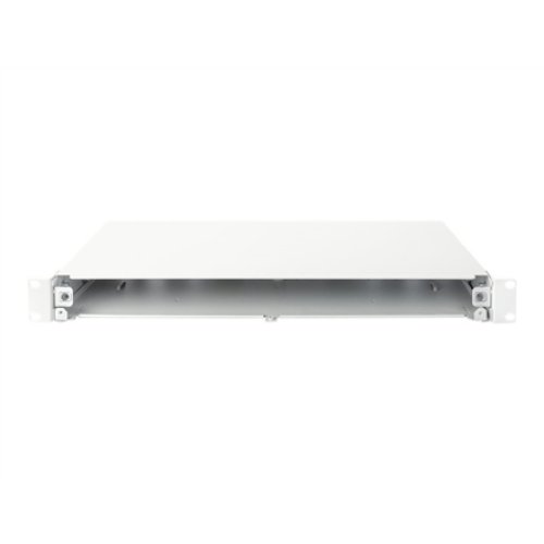 Fiber Optic Splice Box Front Panel, quick lock, 12x SC DX, 1U , DN-96200-QL , Grey