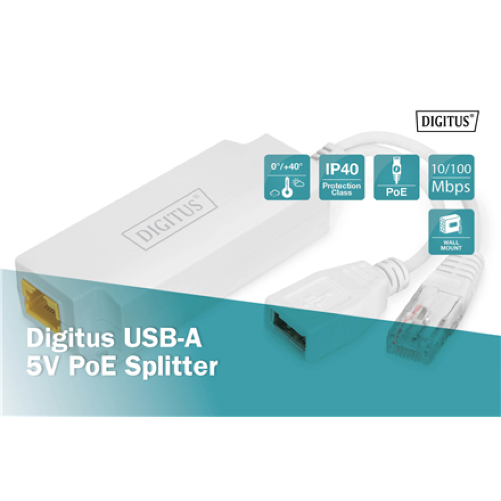 Digitus , USB-A 5V PoE Splitter , DN-95208
