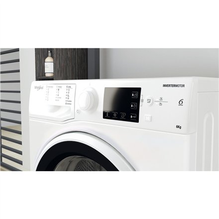 Whirlpool , Washing machine , WRBSB 6249 W EU , Energy efficiency class C , Front loading , Washing capacity 6 kg , 1200 RPM , Depth 43 cm , Width 60 cm , LED , White