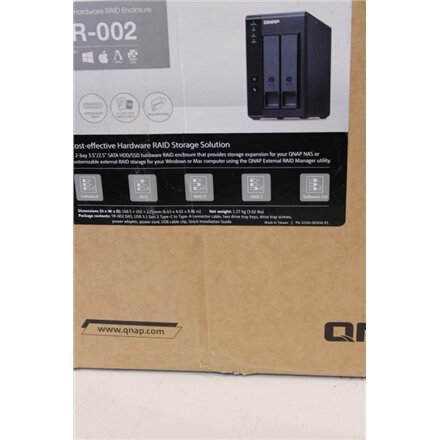 SALE OUT. QNAP TR-002 2 Bay USB Type-C Direct Attached Storage with Hardware RAID , QNAP , 2 Bay USB Type-C Direct Attached Storage with Hardware RAID , TR-002 , Micro , 6 GB , Black , DAMAGED PACKAGING