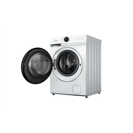 Midea , Washing machine with dryer , MF200D80WB/1/W-HR , Energy efficiency class A/D , Front loading , Washing capacity 8 kg , 1400 RPM , Depth 48 cm , Width 60 cm , Display , LED , Drying system , Drying capacity 6 kg , Steam function , White