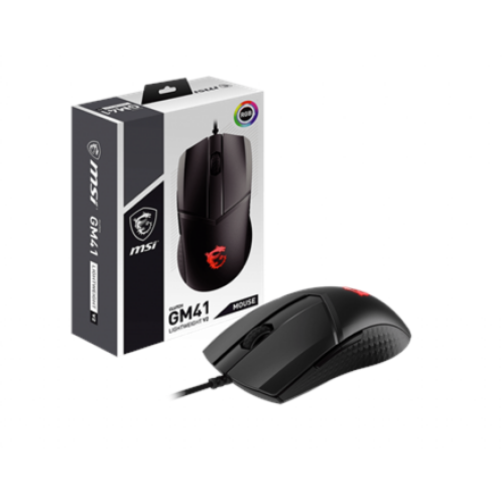 MSI , GM41 Lightweight V2 , Optical , Gaming Mouse , Black , Yes