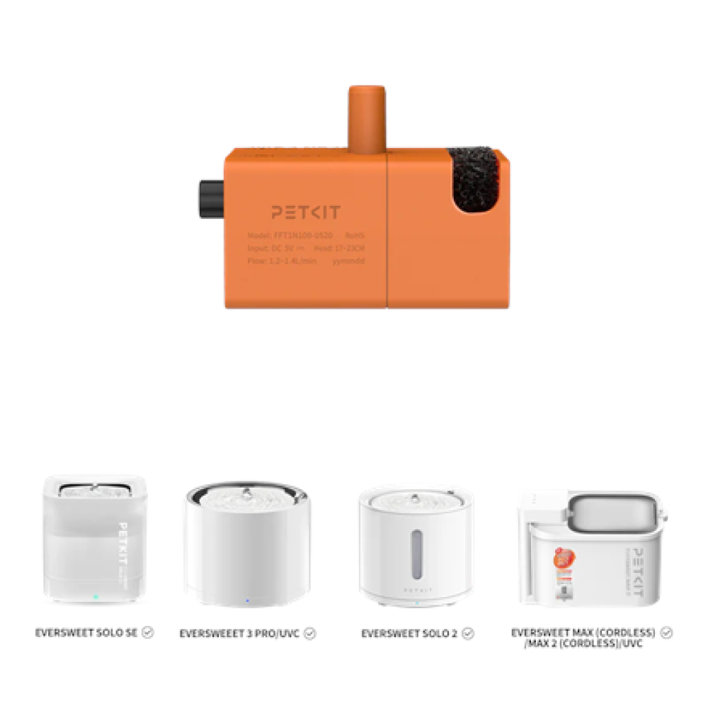 PETKIT P41161 , Wireless Pump for EVERSWEET Max 2 , Material PPO , Orange