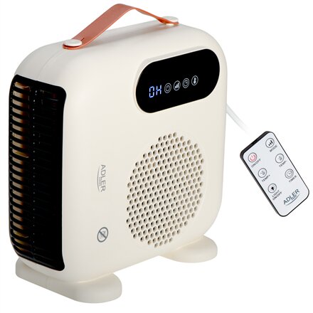 Adler LED Fan Heater with Remote Control , AD 7756 , Fan heater , 2000 W , Beige , IPX0