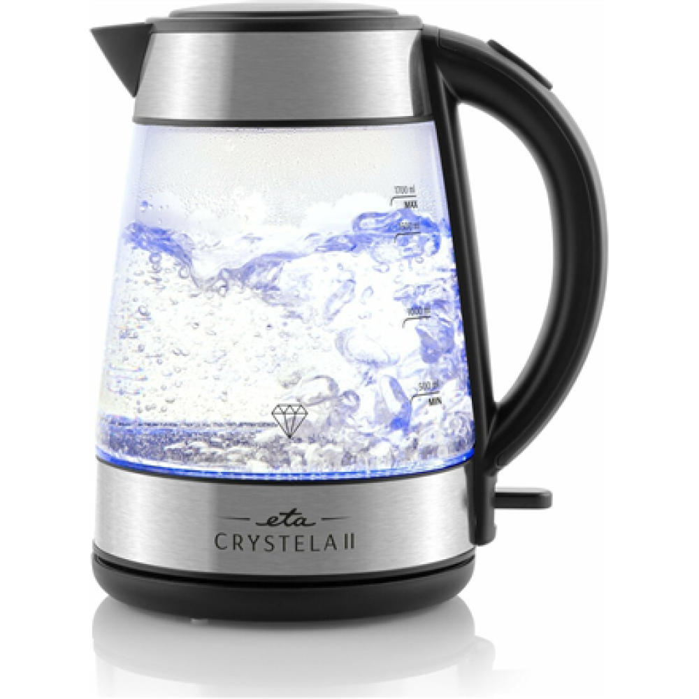ETA Kettle , Crystela II 1154 90000 , 2200 W , Electric , 1.7 L , Glass , 360° rotational base , Glass