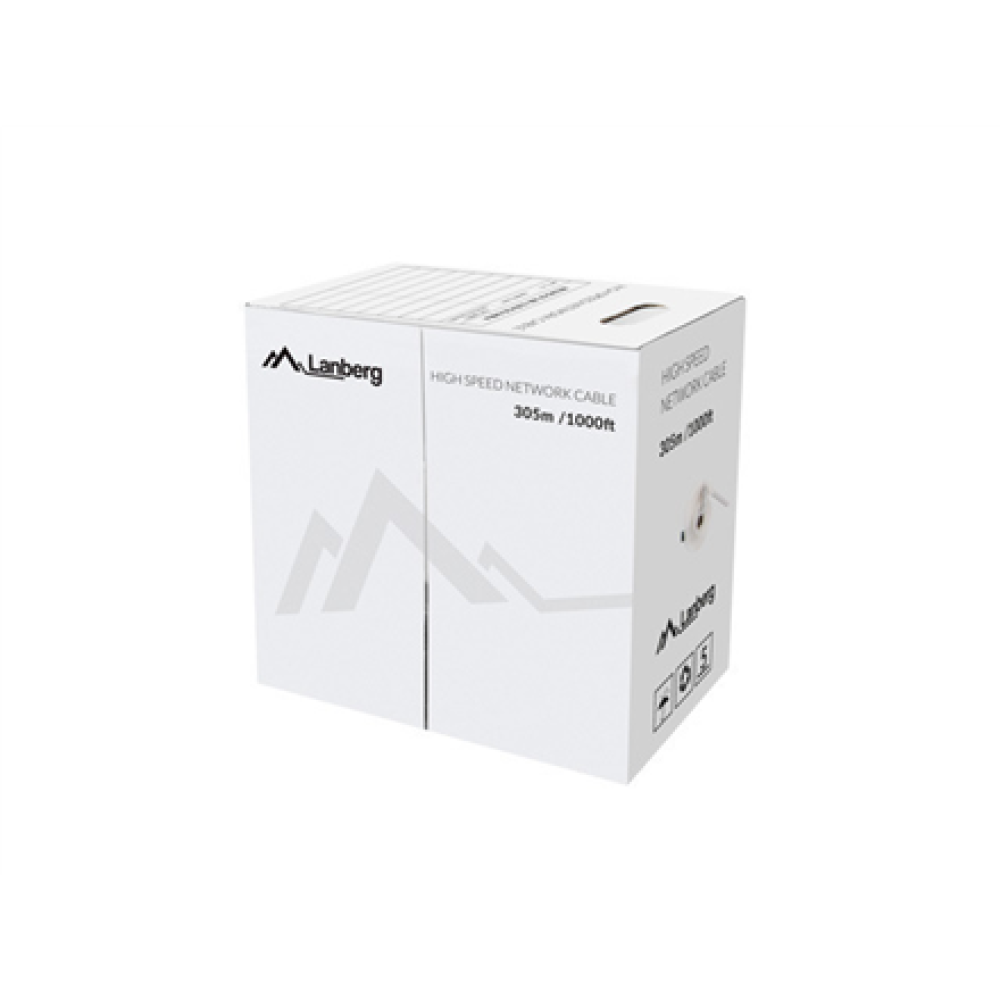 Lanberg LAN Cable Cat.6 UTP, Solid CU Fluke Passed , LCU6-12CU-0305-S , 305 m