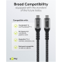 Goobay USB-C Cable, USB4, 1.8 m, bBack/Silver , USB-C to USB-C
