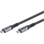 Goobay USB-C Cable, USB4, 1.8 m, bBack/Silver , USB-C to USB-C