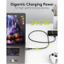Goobay USB-C Cable, USB4, 1.8 m, bBack/Silver , USB-C to USB-C