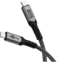 Goobay USB-C Cable, USB4, 1.8 m, bBack/Silver , USB-C to USB-C
