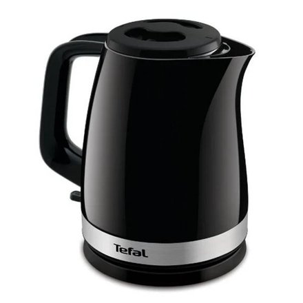 TEFAL , Kettle , KO150F30 Delfini Vision , Electric , 2400 W , 1.5 L , Plastic , 360° rotational base , Black/Stainless steel