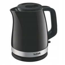 TEFAL Kettle , KO150F30 Delfini Vision , Electric , 2400 W , 1.5 L , Plastic , 360° rotational base , Black/Stainless steel