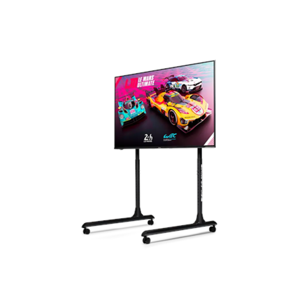 Next Level Racing Floor stand , Round Tube Freestanding Single Monitor Stand , Up to 65 , Height adjustment, Tilt , Maximum weight (capacity) 50 kg , Black