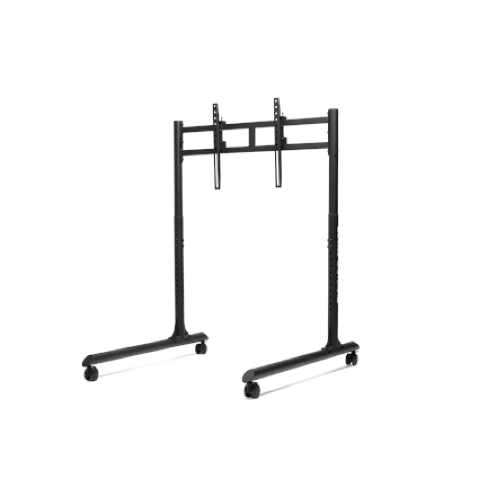 Next Level Racing Floor stand , Round Tube Freestanding Single Monitor Stand , Up to 65 , Height adjustment, Tilt , Maximum weight (capacity) 50 kg , Black
