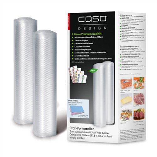 Caso , Foil rolls , 01222 , 2 units , Dimensions (W x L) 30 x 600 cm , Ribbed