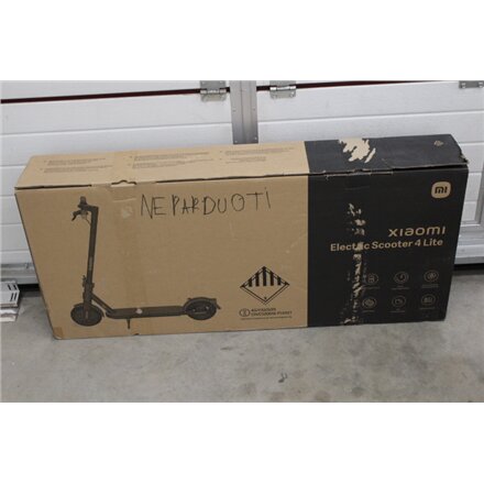 SALE OUT. Xiaomi Electric Scooter 4 Lite EU , Xiaomi Electric Scooter 4 Lite EU , 300 W , 25 km/h , 8.5 , 3 month(s) , Black , USED , SCRATCHED, DIRTY, DAMAGED PACKAGING