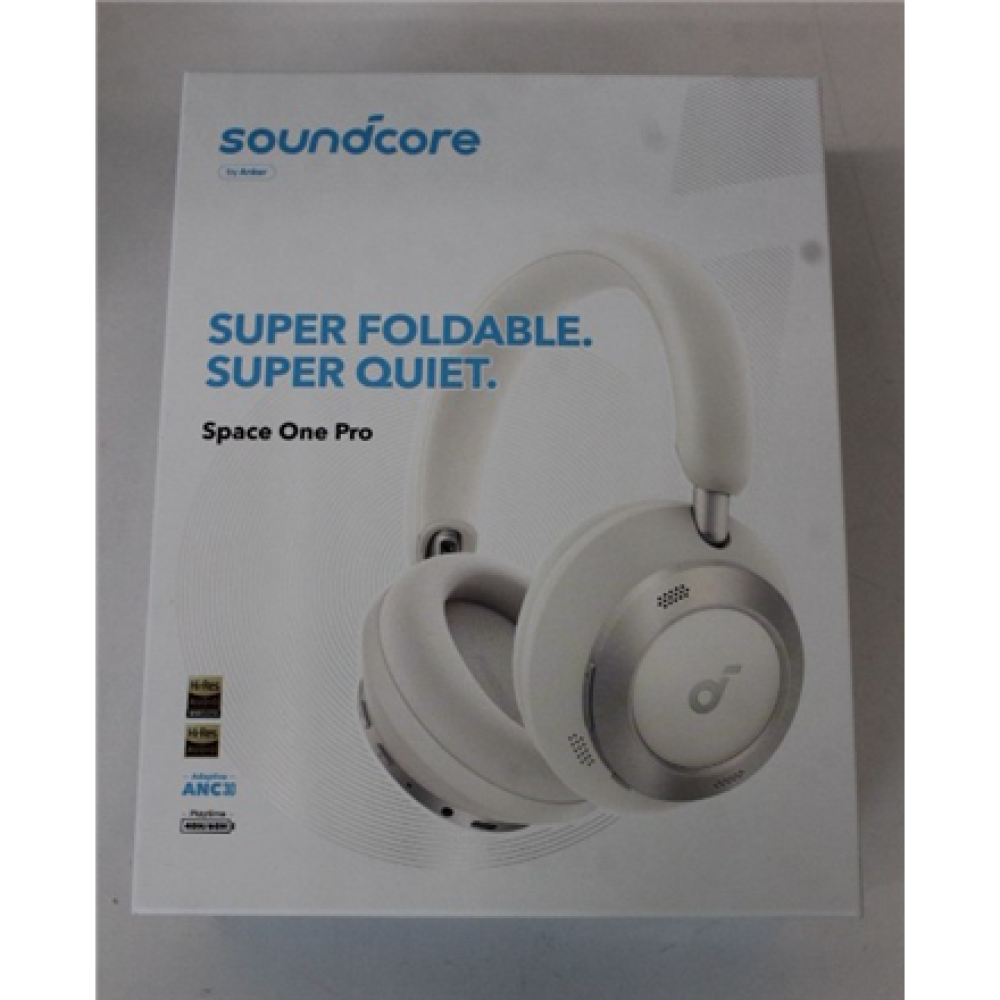 SALE OUT. Anker Soundcore Foldable Headphones , Space One Pro , Bluetooth , Over-ear , Microphone , Cream White , DEMO , Warranty 24 month(s) , Wireless