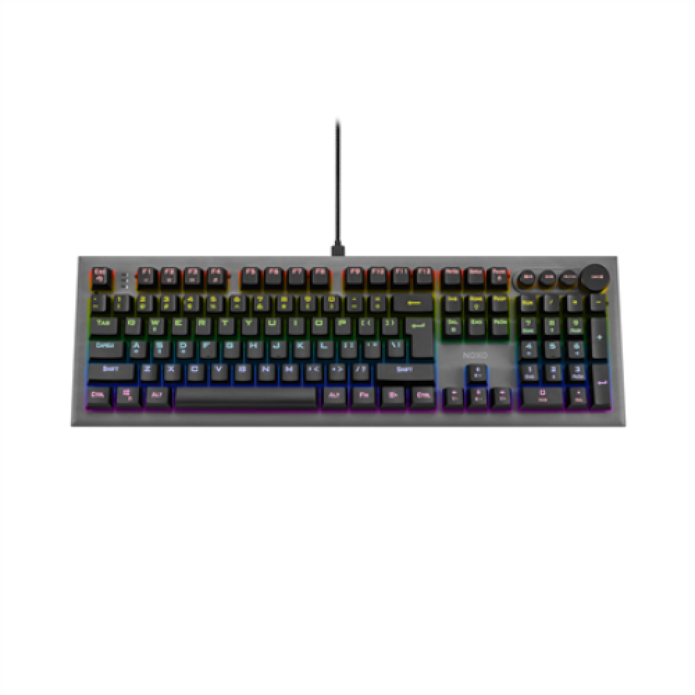 NOXO , Conqueror , Gaming keyboard , Mechanical , EN , Black , Wired , m , 1190 g , Blue Switches