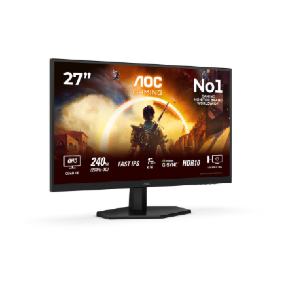 AOC , Q27G42ZE , 27 , IPS , QHD , 16:9 , 260 Hz , 1 ms , 2560 x 1440 pixels , 300 cd/m² , HDMI ports quantity 1 , Black