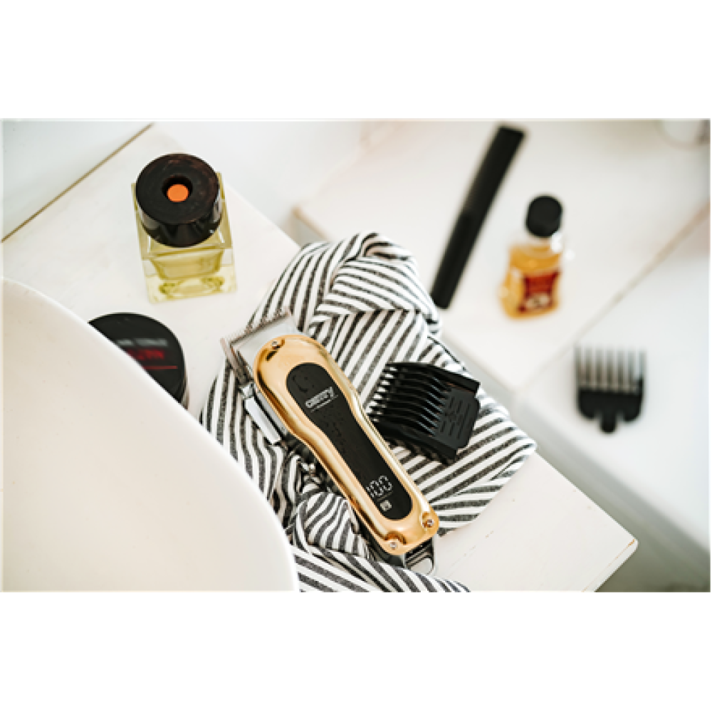 Camry Hair clipper with LCD display , CR 2844 , Cordless , Number of length steps 4 , Gold