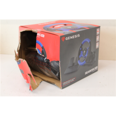 SALE OUT. Genesis Seaborg 350 driving wheel, Black/Blue, Wired , Genesis , Driving Wheel , Seaborg 350 , DAMAGED PACKAGING , Blue/Black , Game racing wheel