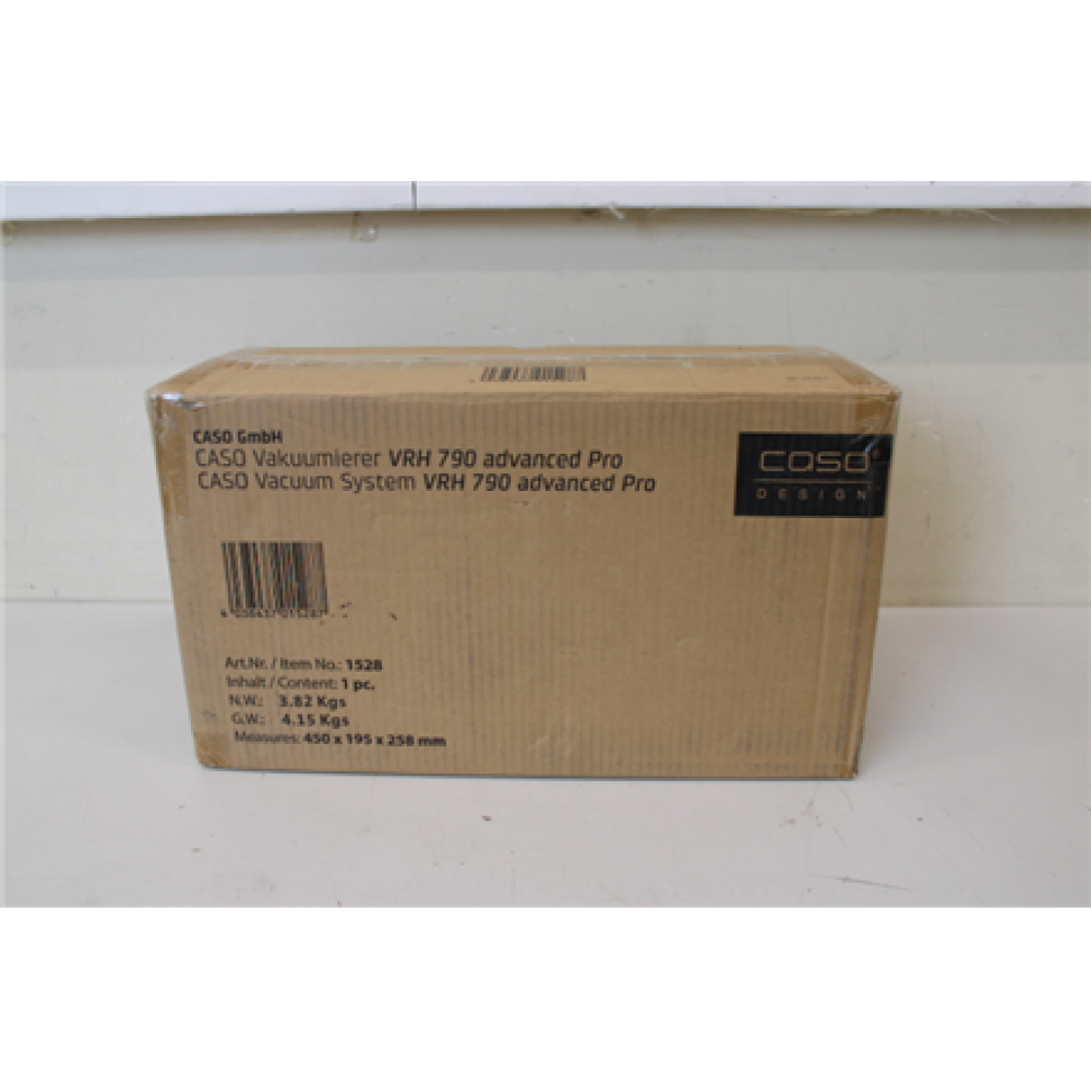 SALE OUT. Caso VRH 790 advanced Pro Vacuum sealer , Caso , Bar Vacuum sealer , VRH 790 Advanced Pro , Power 130 W , Temperature control , USED, SCRATCHES ON TOP