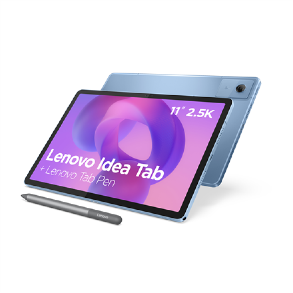 Lenovo Idea Tab (without power adapter) , TB336ZU , 11 , Polar Blue , IPS , 2560 x 1600 pixels , MediaTek , Dimensity 6300 , 8 GB , Soldered LPDDR4x , 128 GB , 5G , Wi-Fi , Front camera , 5 MP , Rear camera , 8 MP , Bluetooth , 5.2 , Android , 15 (OS upgr