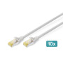 Digitus , CAT 6A S/FTP patch cable, 10 pieces , DK-1644-A-010-10 , S/FTP , Gray