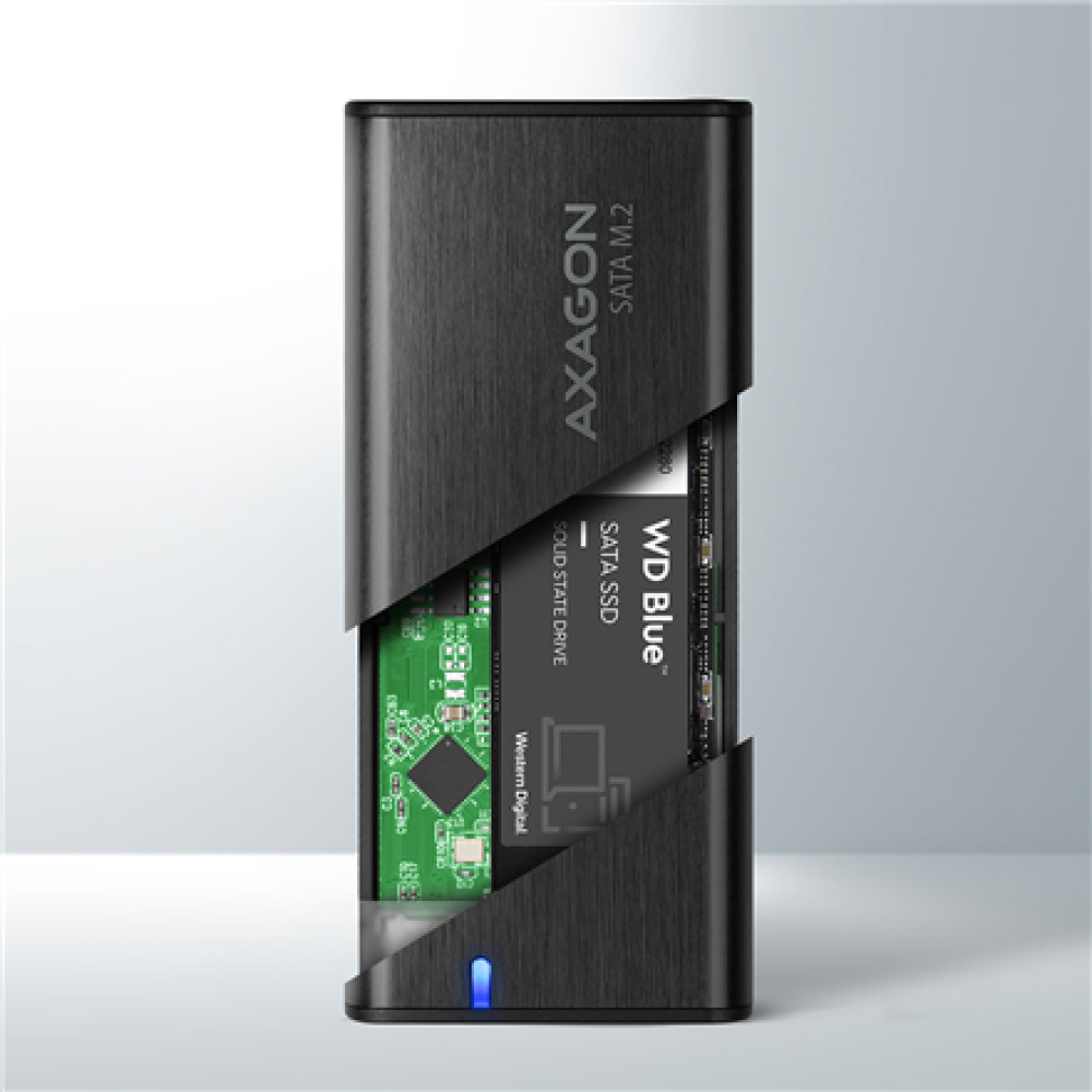 AXAGON External USB-C 3.2 Gen 2 metal box for M.2 SATA SSD disks , EEM2-SBC