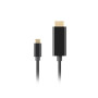 Lanberg USB-C to HDMI Cable, 1 m 4K/60Hz, Black , Lanberg , USB-C to HDMI Cable , CA-CMHD-10CU-0010-BK , 1 m