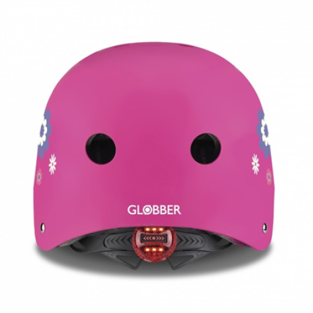Globber Helmet Elite Lights Flowers 507-310 Pink