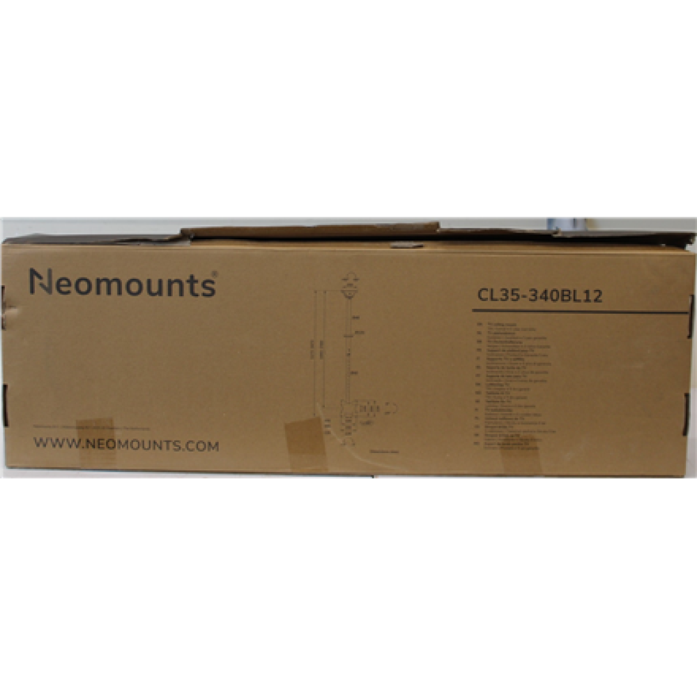 SALE OUT. Neomounts CL35-340BL12 Monitor/TV mount ceiling 1 screen - 23-42 - max 50 kg - VESA 100x100-200x200 - h 106-156 cm - black , Neomounts CL35-340BL12 Monitor/TV mount Ceiling , Adjustable Height, Rotate, Tilt, Swivel , 23-42 , Maximum weight (capa