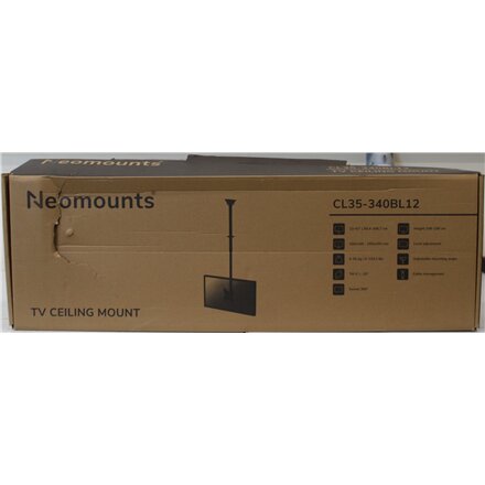 SALE OUT. Neomounts CL35-340BL12 Monitor/TV mount ceiling 1 screen - 23-42 - max 50 kg - VESA 100x100-200x200 - h 106-156 cm - black , Neomounts CL35-340BL12 Monitor/TV mount Ceiling , Adjustable Height, Rotate, Tilt, Swivel , 23-42 , Maximum weight (capa