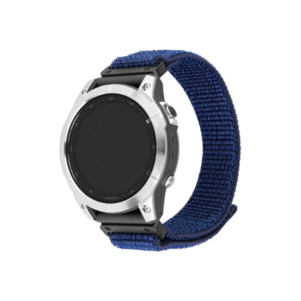 Fixed , Sporty Strap for Garmin QuickFit 22mm , 160-210 mm , Dark blue , Nylon
