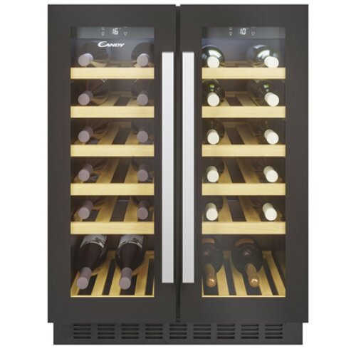 Candy , Wine Cooler , CCVB 60D/1 , Energy efficiency class G , Built-in , Bottles capacity 38 , Cooling type , Black