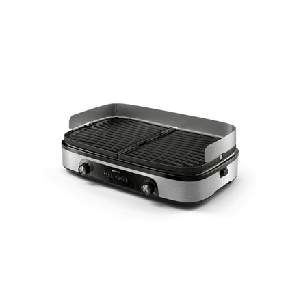 Philips HD6222/90 Table Grill, Black/Stainless Steel , Philips