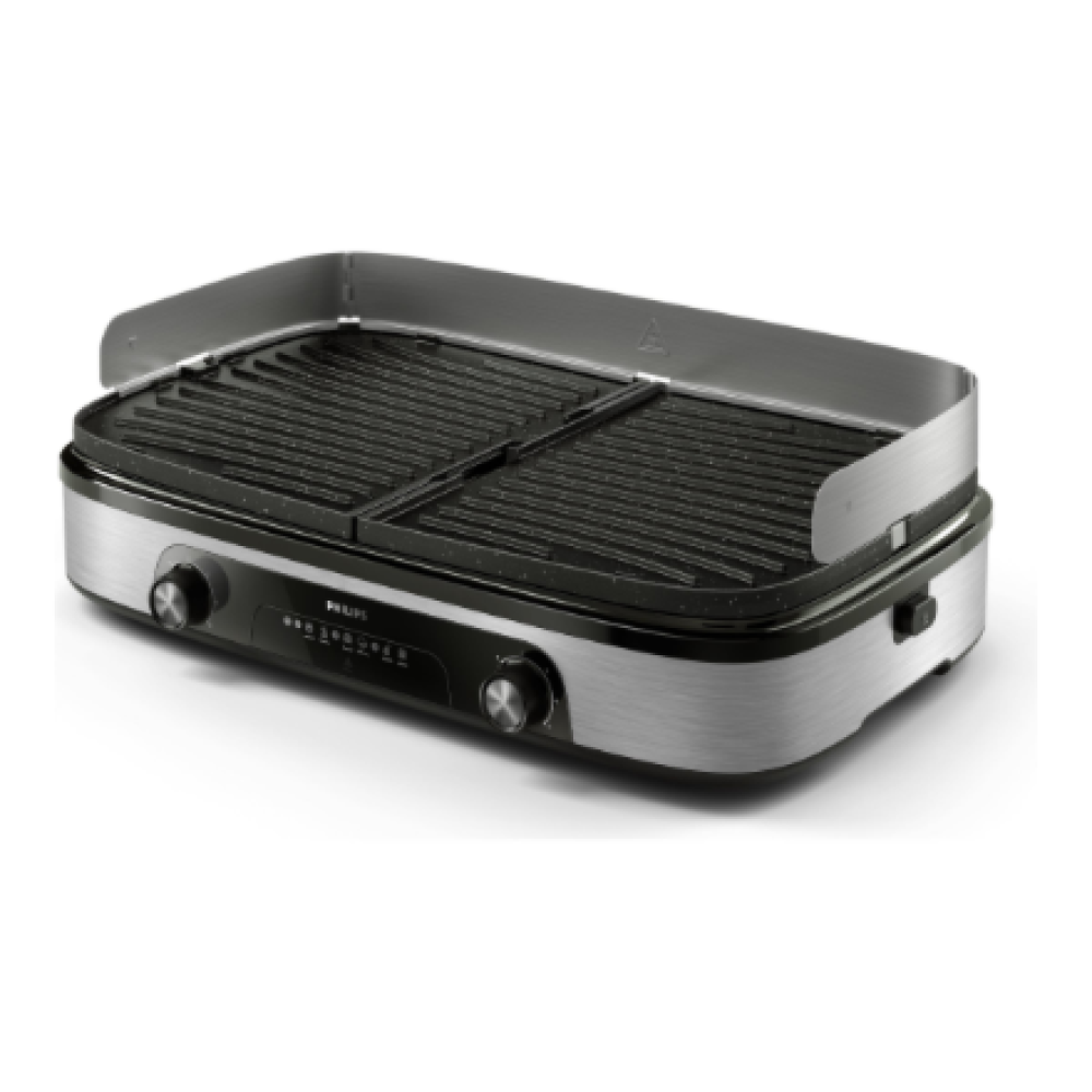 Philips HD6222/90 Table Grill, Black/Stainless Steel , Philips
