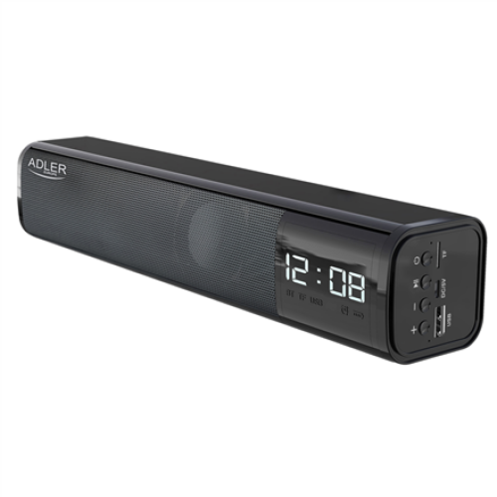Adler , Clock Speaker , AD 1191 , Bluetooth , Black , Portable , Wireless connection