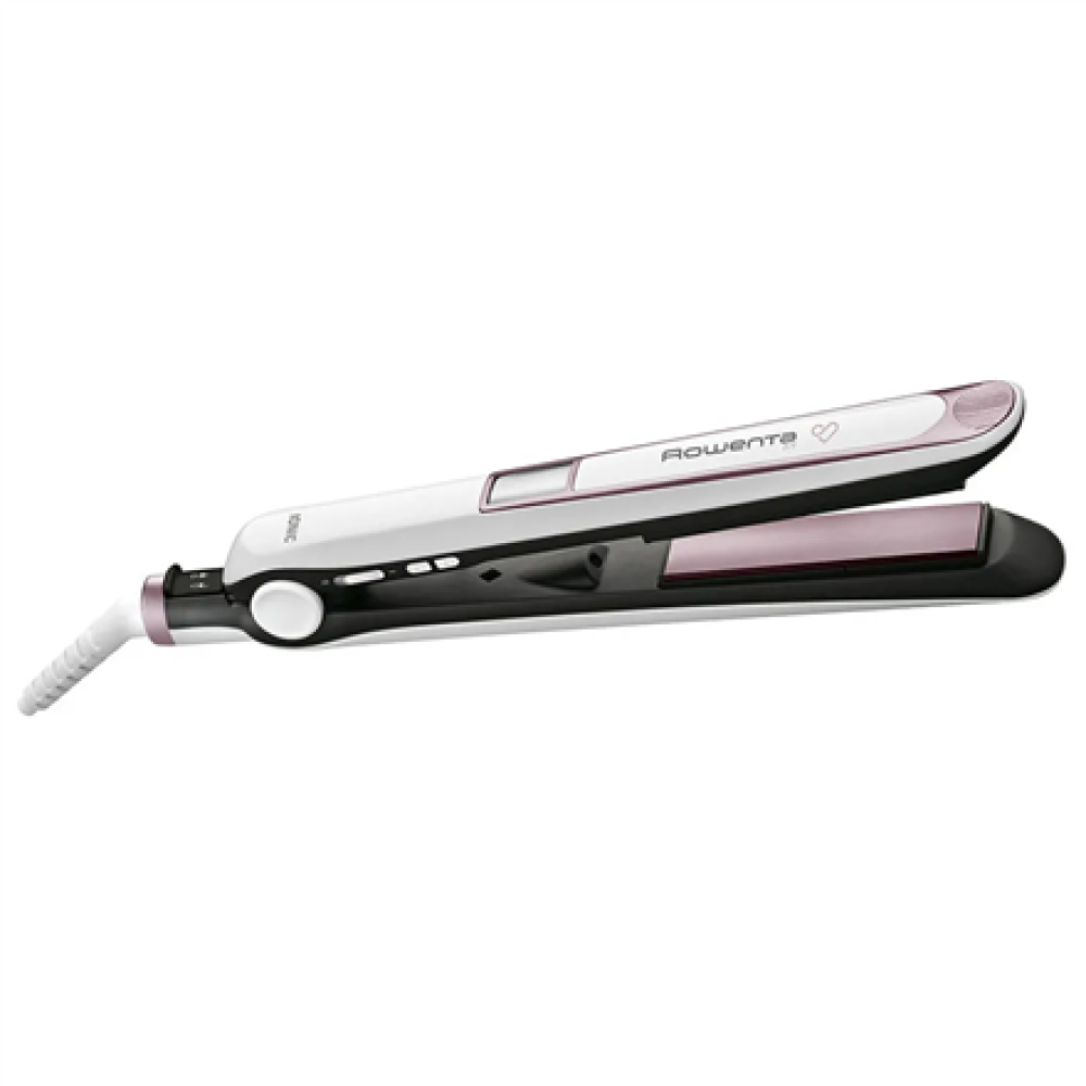 Rowenta Hair straightener , Premium Care SF7460F0 , Ionic function , Display LED display , Temperature (max) 200 °C , Temperature (min) 130 °C , Number of heating levels 4 , White/Pink