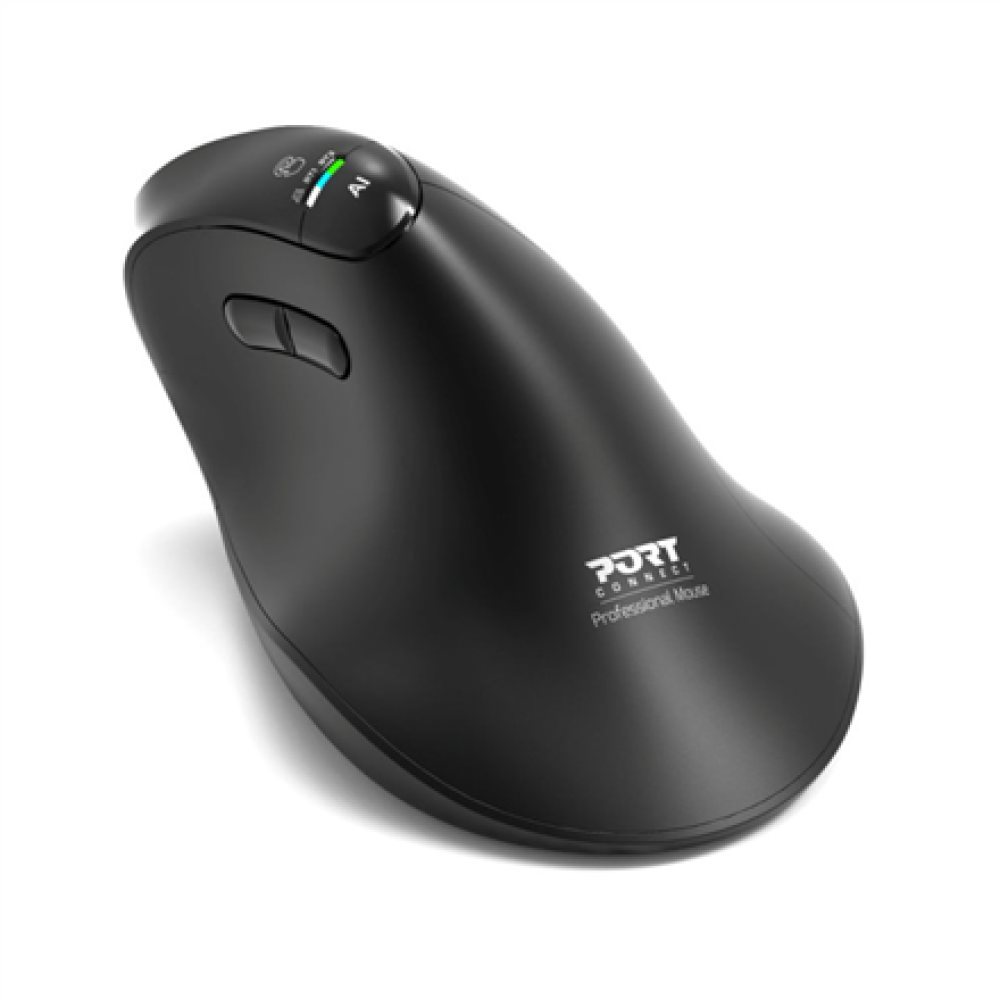PORT CONNECT Mouse , ERGO AUDITOR , Wireless , Bluetooth, 2.4 GHz , Black