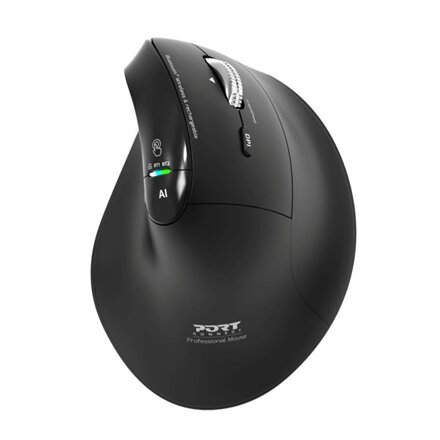 PORT CONNECT Mouse , ERGO AUDITOR , Wireless , Bluetooth, 2.4 GHz , Black