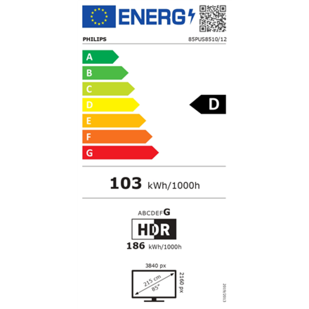 Philips QLED 4K Ambilight TV , 85PUS8510/12 , 85 , Smart TV , TITAN OS , UHD , Black