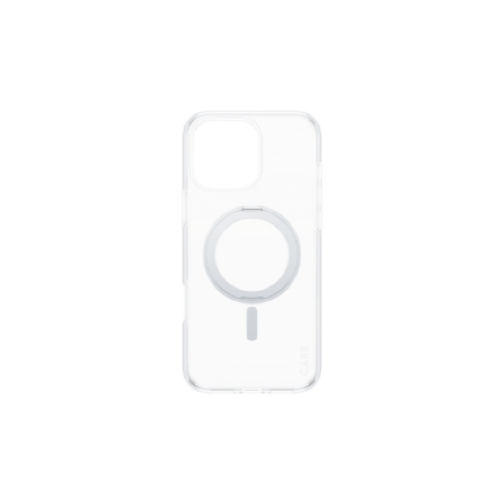 CARE Feature Case , Back cover , Apple , iPhone 16 Pro Max , Recycled plastic , Silver , Kickstand & MagSafe