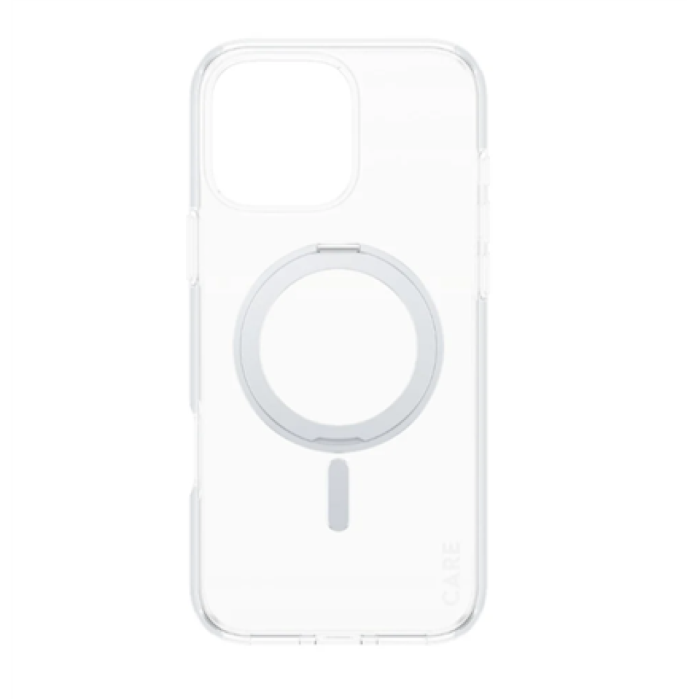 CARE Feature Case , Back cover , Apple , iPhone 16 Pro Max , Recycled plastic , Silver , Kickstand & MagSafe