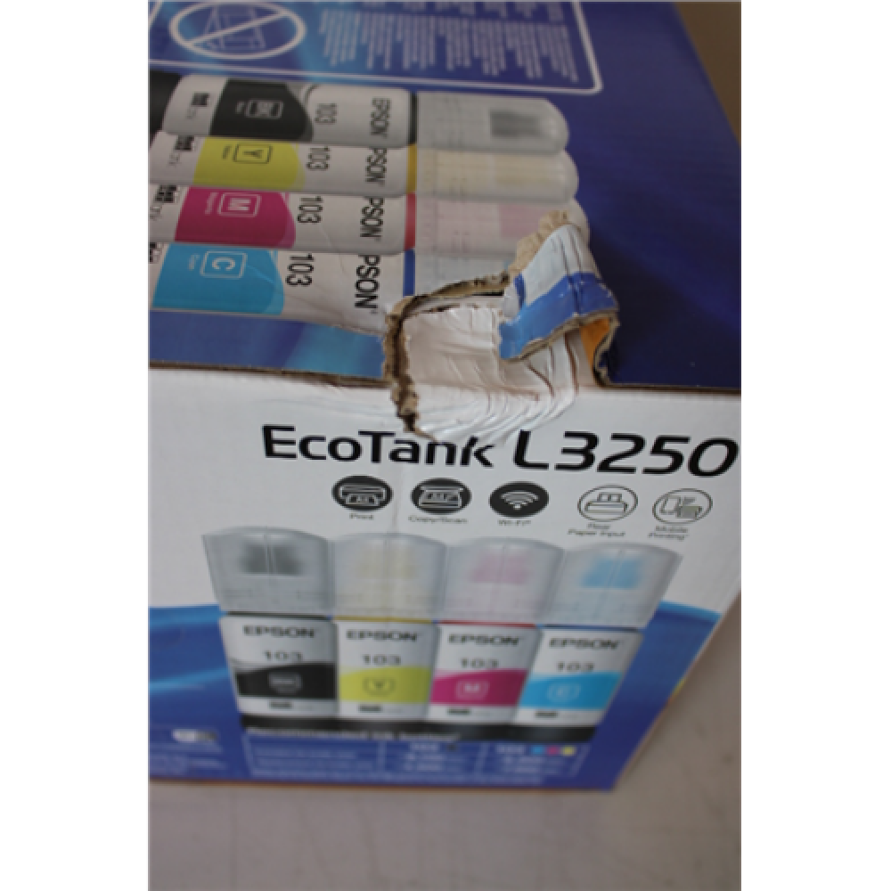 SALE OUT. Epson EcoTank L3250, 3in1 Printer, DAMAGED PACKAGING , Epson Multifunctional printer , EcoTank L3250 , Inkjet , Colour , 3-in-1 , Wi-Fi , Black , DAMAGED PACKAGING