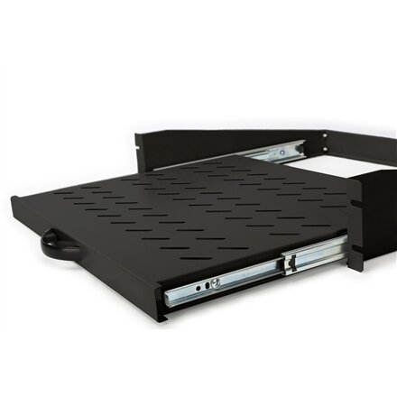 Digitus Extendible Shelf for fixed mounting on front 483 mm (19) profile rails , DN-19-TRAY-2-450-SW
